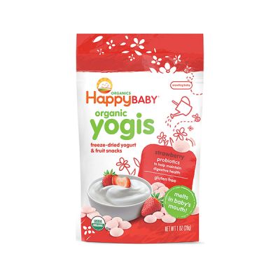 Снеки йогуртові з полуницею 8мес+ 28г  хэп-49 Happy Family