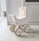 Іграшкова коляска деревяна з постіллю 3+ білий P02wh2 sabo concept